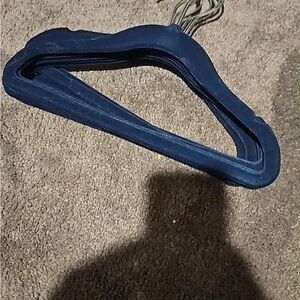 Set of Blue Velvet Hangers